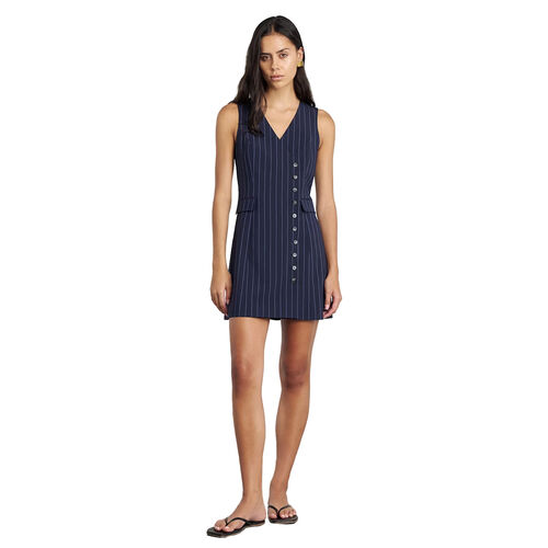 JAG Gia Pinstripe Asymm Dress